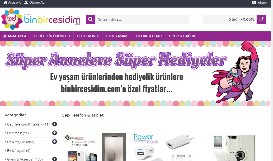 Binbir Çeşit Ürün